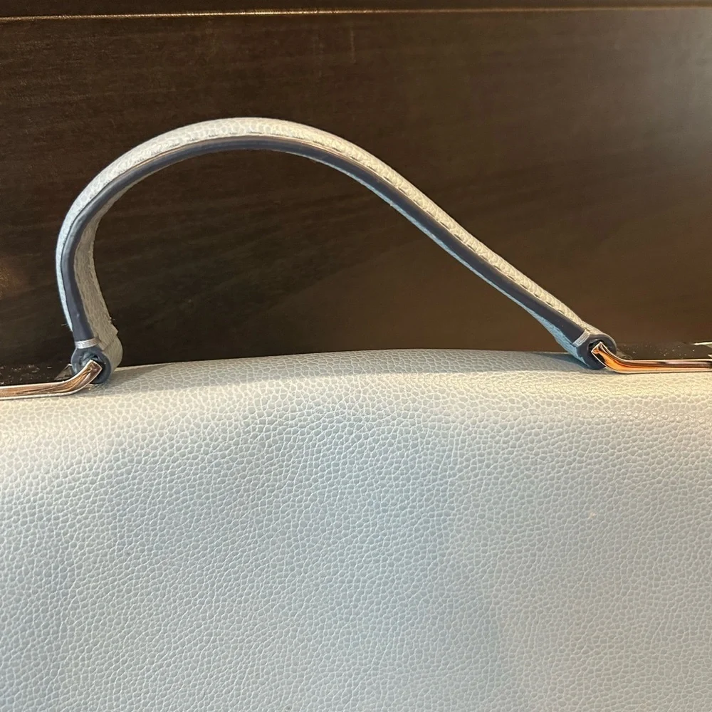 Kate Spade Blue Leather Crossbody Bag with Chain Strap